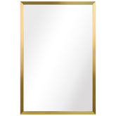 Contempo Brushed Gold Stainless Steel Rectangular Wall Mirror